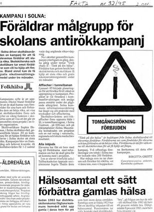 Sophie Ekman , Antirökkampanj