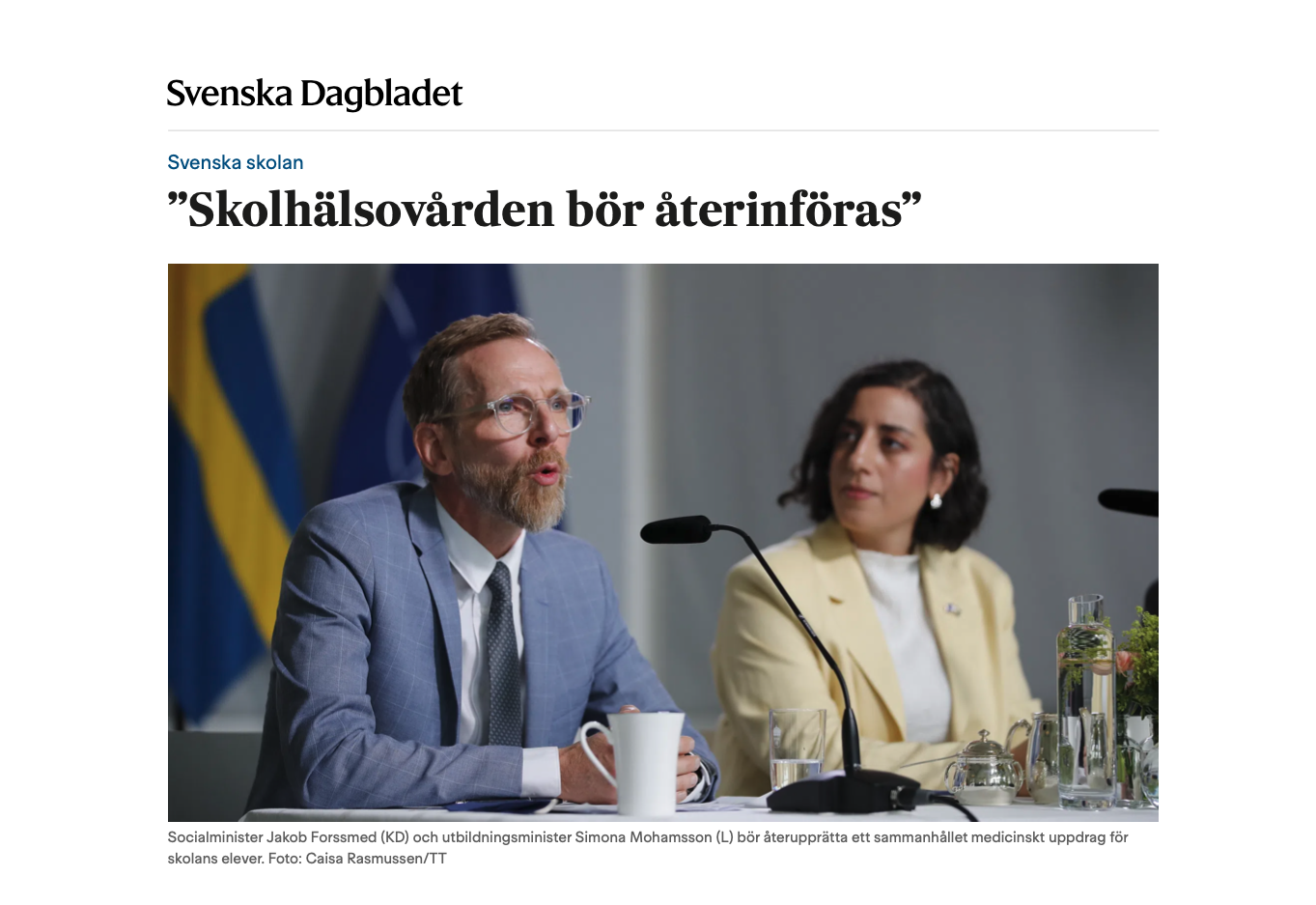 Efter att skollagen förändrades 2010 ersattes skolhälsovård av elevhälsa. Men med det uppstod ett medicinskt tomrum för skolbarn, skriver tidigare skolöverläkare Sophie Ekman Wretlind.